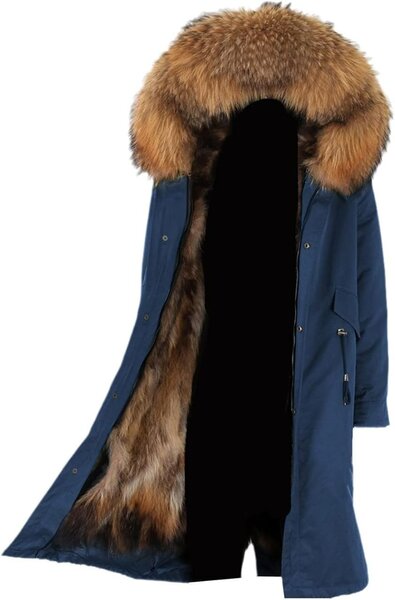Parka longue avec fourrure