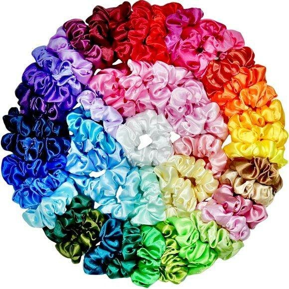 Chouchous en satin colorés