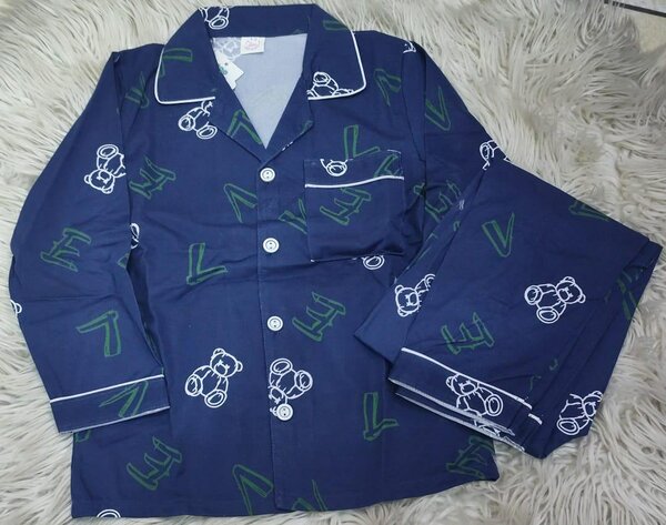 Pyjama enfant bleu nuit motifs ours