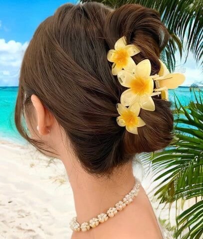 Pinces à cheveux fleurs colorées