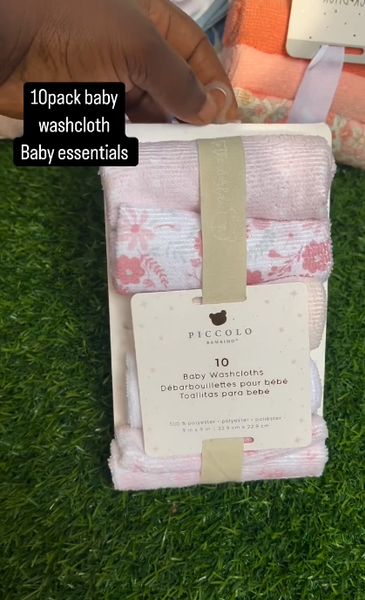 10 back babby wash clothe