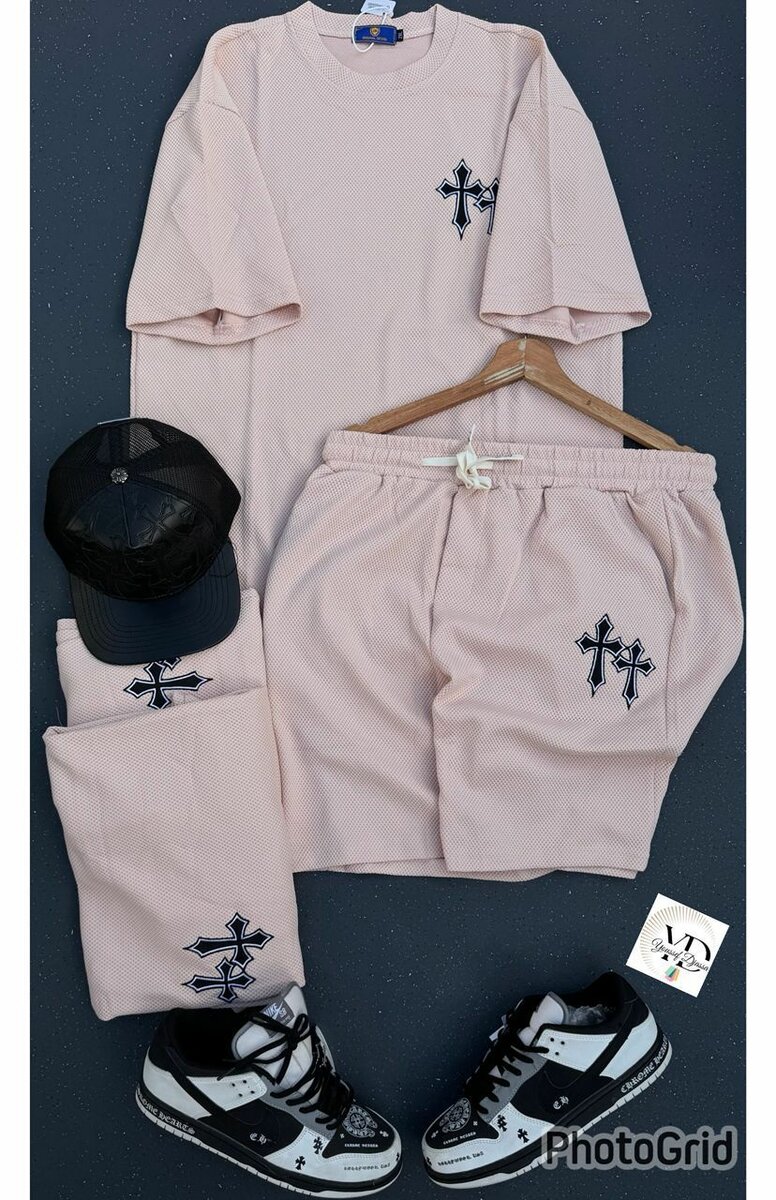 Ensemble décontracté homme imprimé croix