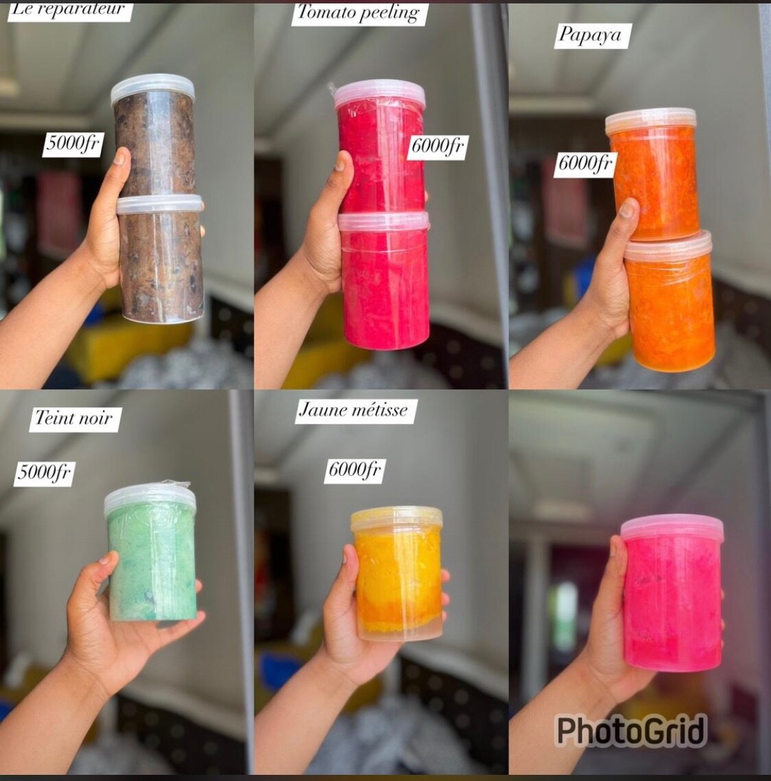 Gommage visage multicolore