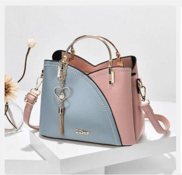 Sac à main élégant bicolore