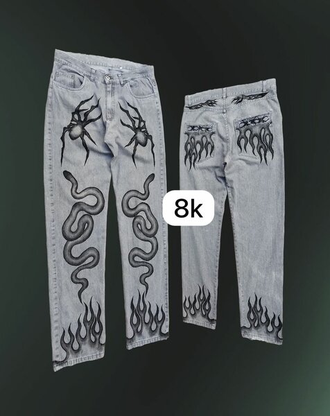 Jeans style vintage enflammé