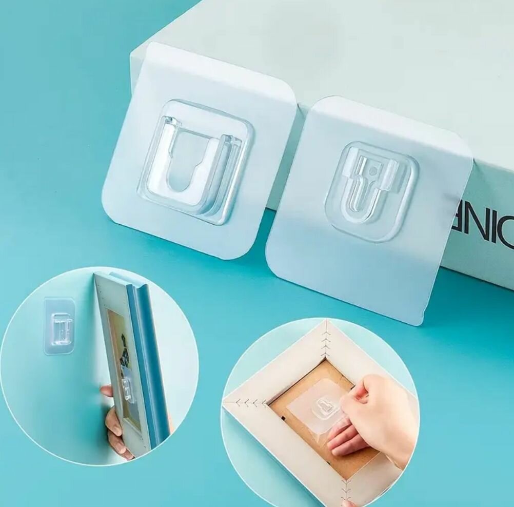 Crochets adhésifs transparents