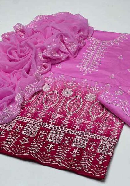 3 Pcs Women's Unstitched Suit