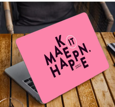 Make It Happen Laptop Skin Vinyl Sticker Decal, 12 13 13.3 14 15 15.4 15.6 inch Laptop Skin Sticker Cover Art Decal Protector Fits All Laptops