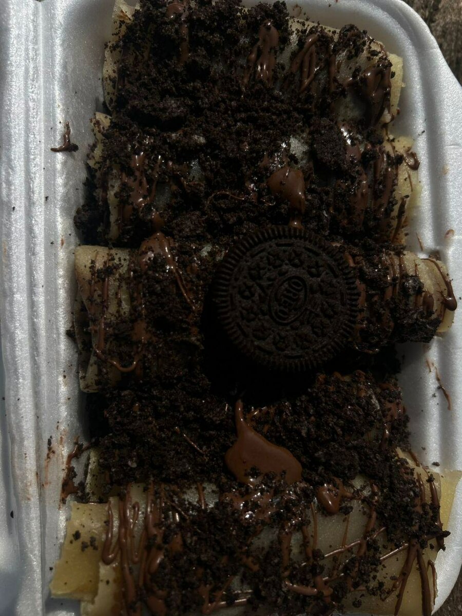 Crêpes au chocolat Oreo croustillantes