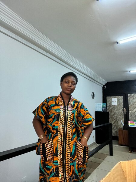 Robe colorée en wax africain