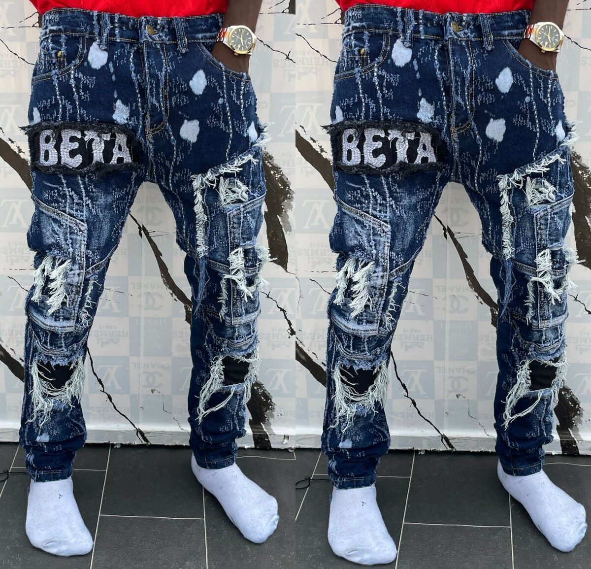 Jeans décontractés homme style urbain