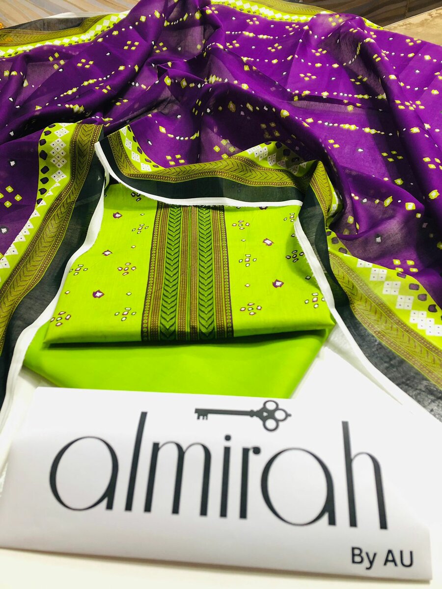 Almirah lawn 3pc suit ladies unstitched