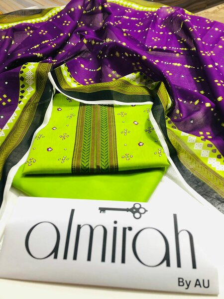 Almirah lawn 3pc suit ladies unstitched