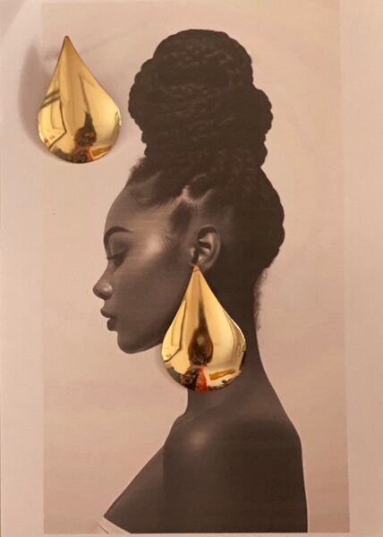 Boucles d'oreilles pendantes dorées