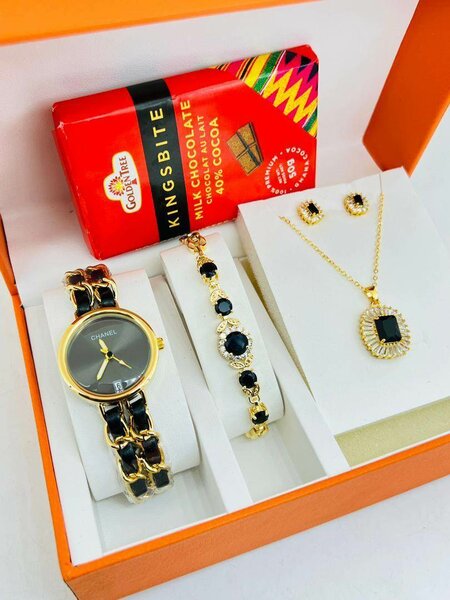 3pcs Jewelry Set for Ladies + Chocolate