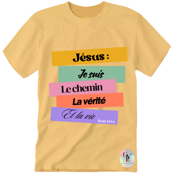 T-shirt chrétien coloré