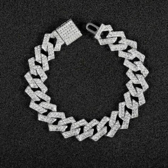 Bracelet chaîne en cristal étincelant