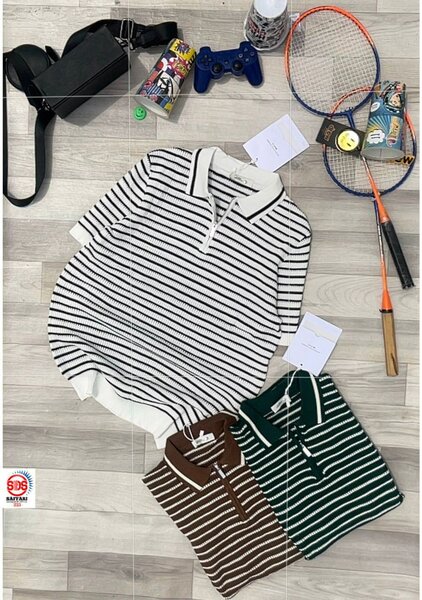 Polo à Rayures Confortable