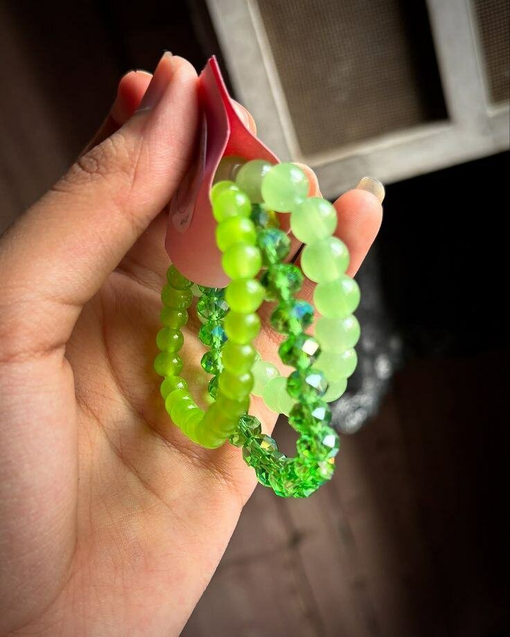 Bracelets Perles Élastiques Couleurs Vives