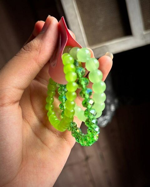 Bracelets Perles Élastiques Couleurs Vives