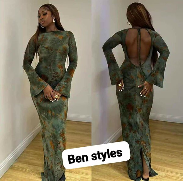 Robe élégante à manches longues