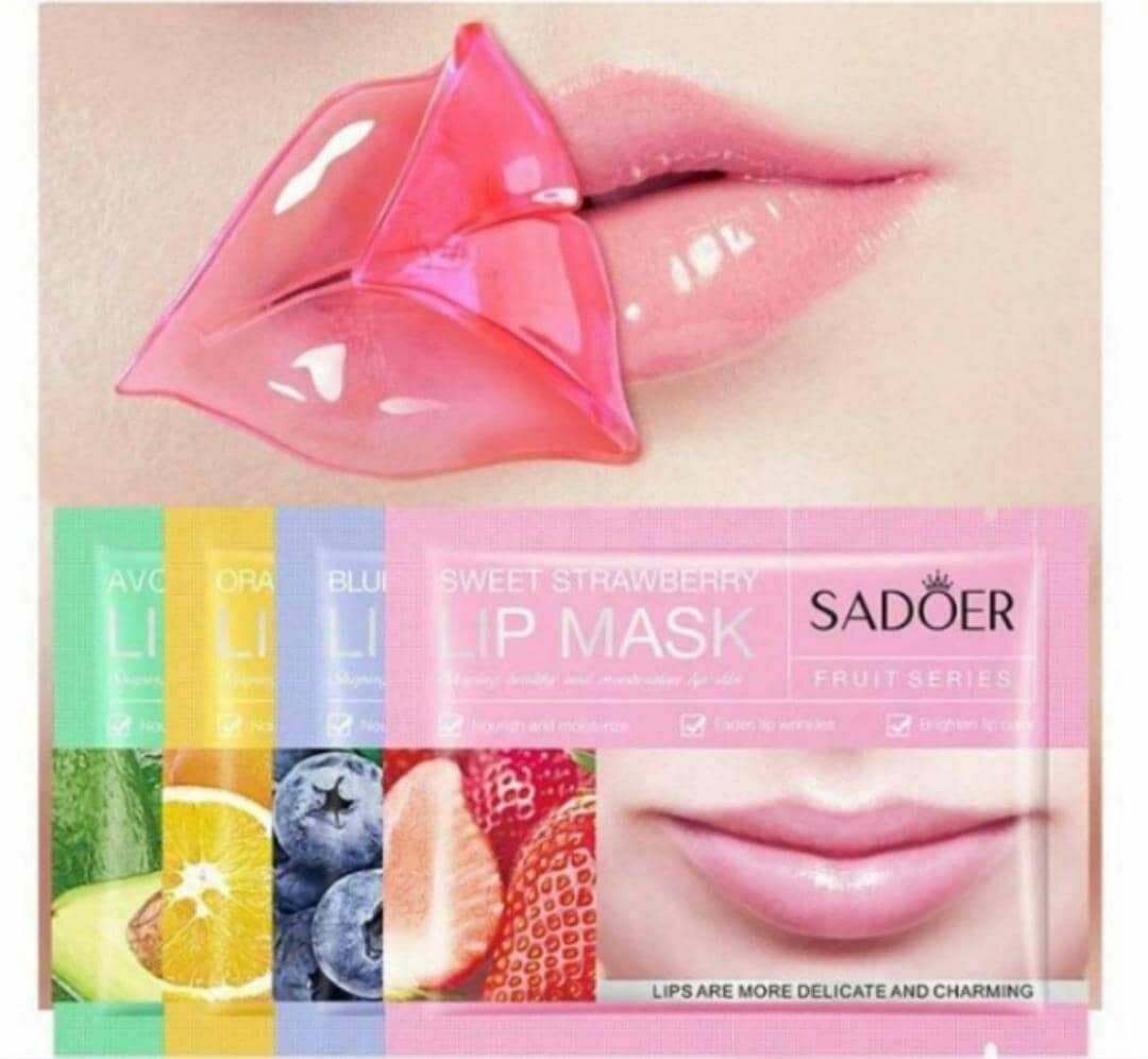 Orange moisturizing lip mask