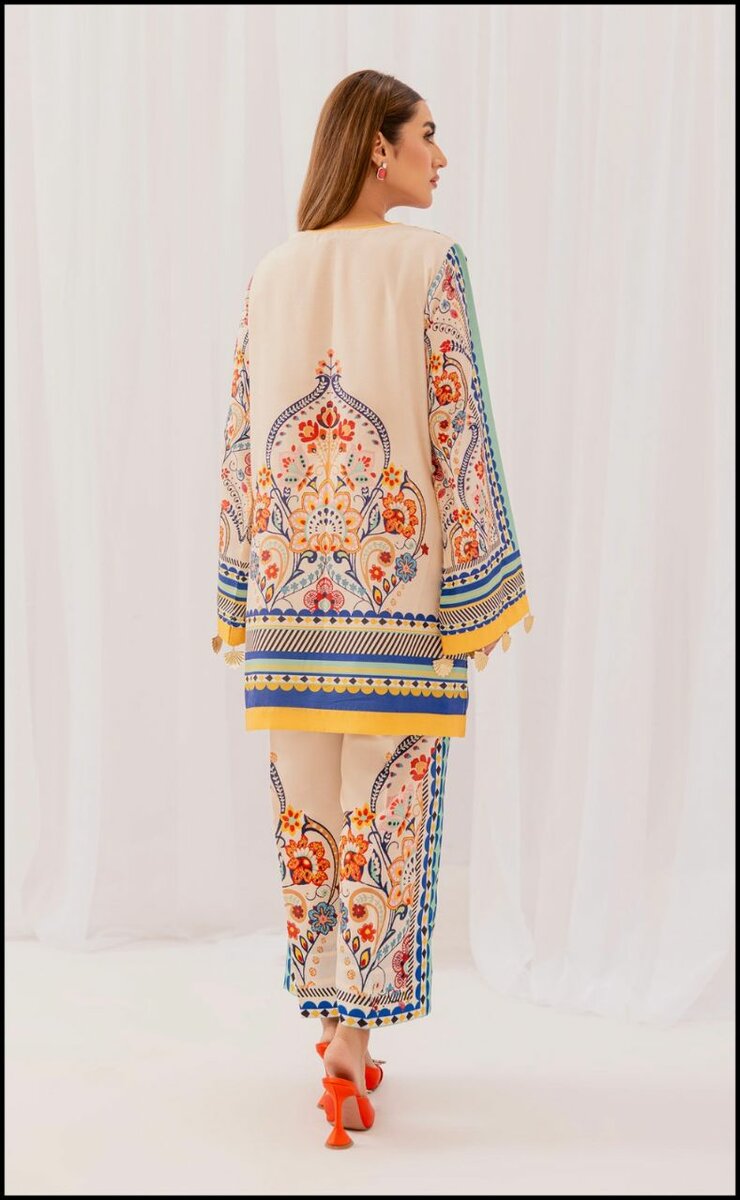 Woman's Stylish Stitched 2 Pcs Digital Printed Shirt with Pl