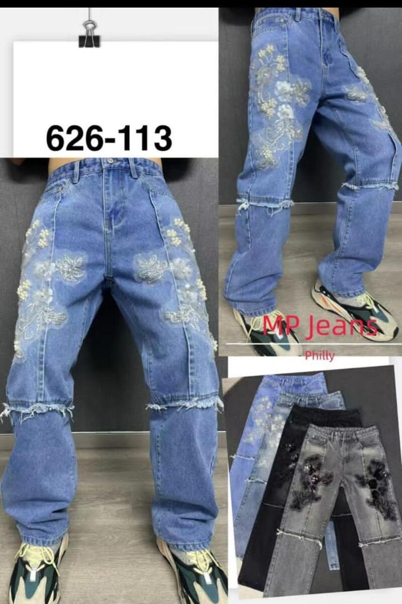 Jeans brodés originaux