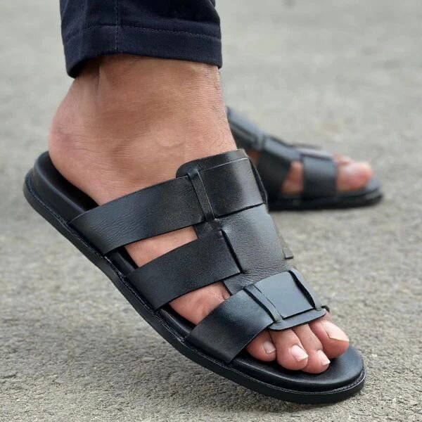 Sandale en cuir homme