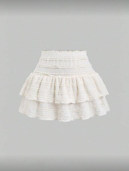 Jupe en jean et à volants