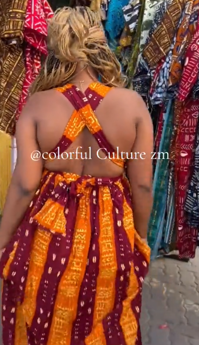 Women's  long dress with print