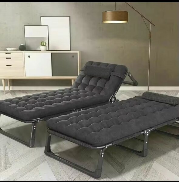 Lit pliable confortable camping avec matelas