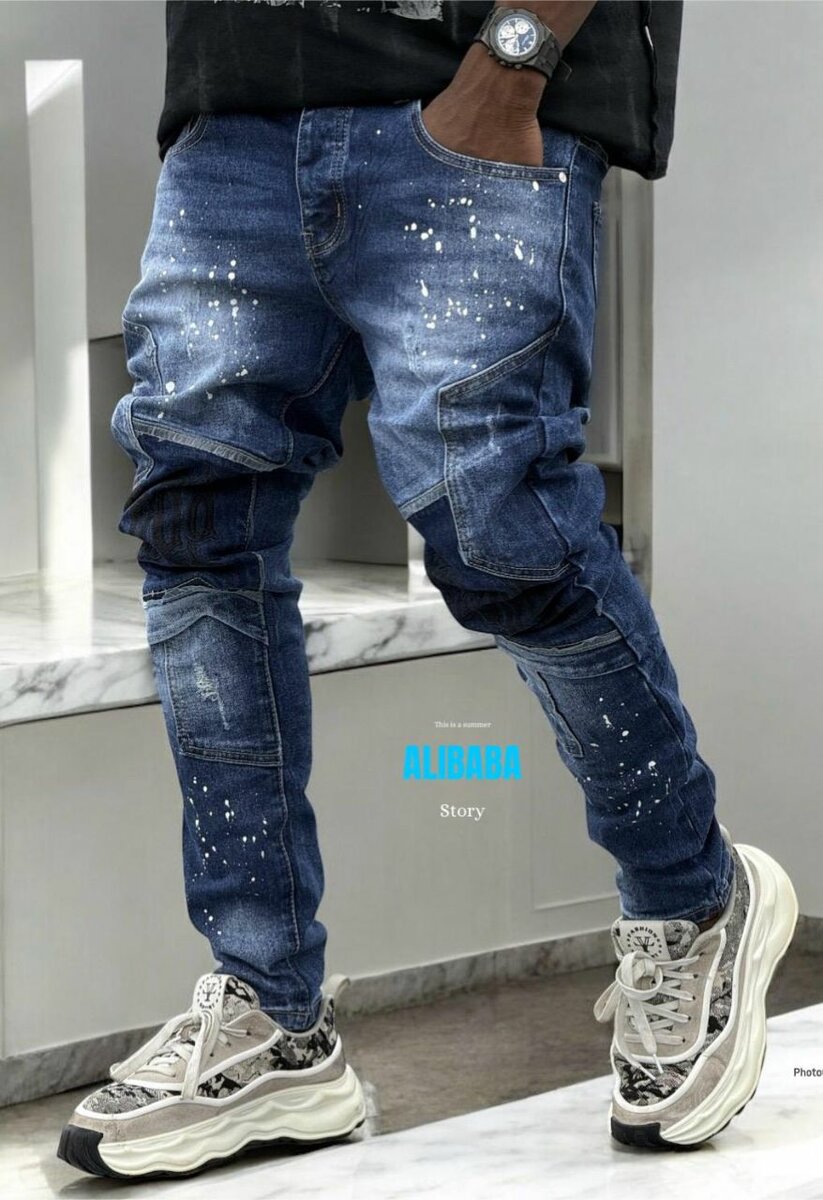 Jeans Tendance Hommes Décontracté