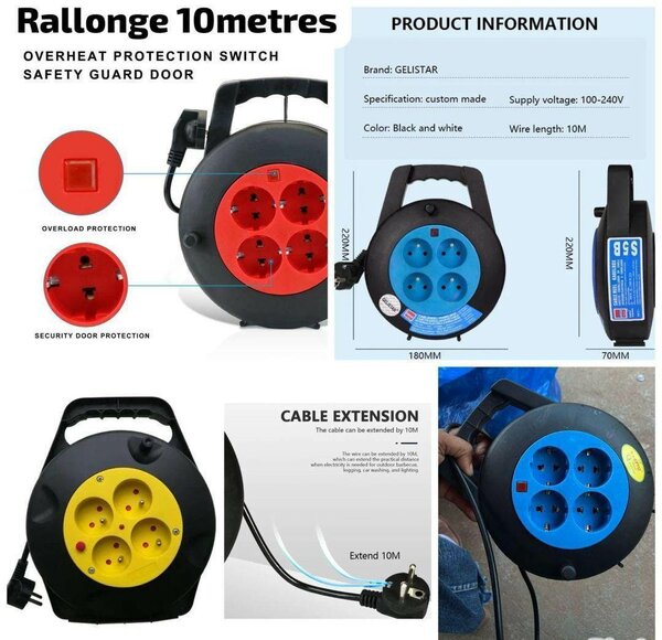 Rallonge électrique 5m