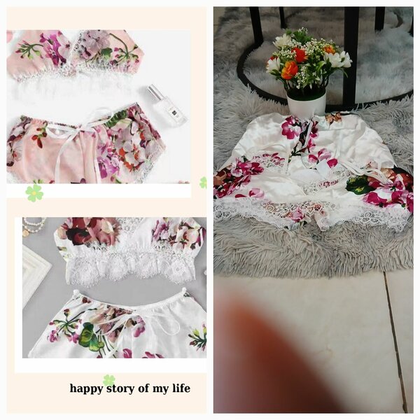 Ensemble de lingerie florale