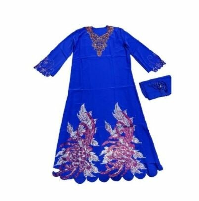 Robe Caftan Bleu Élégante
