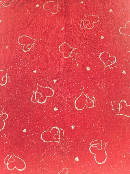 Red Heart Pattern Dress