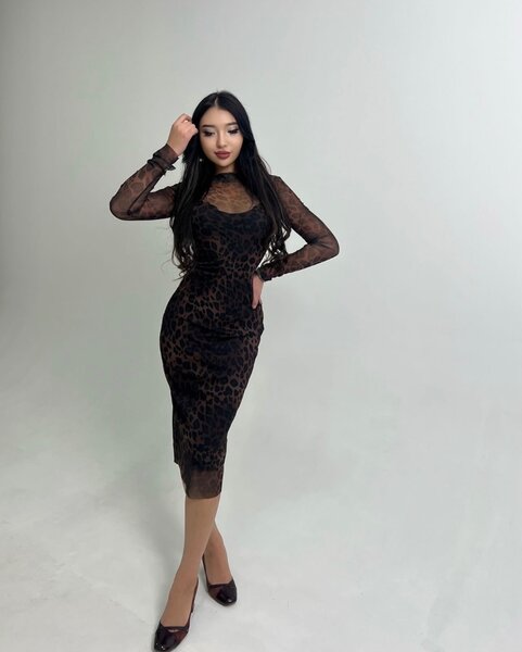 Леопардовая платья