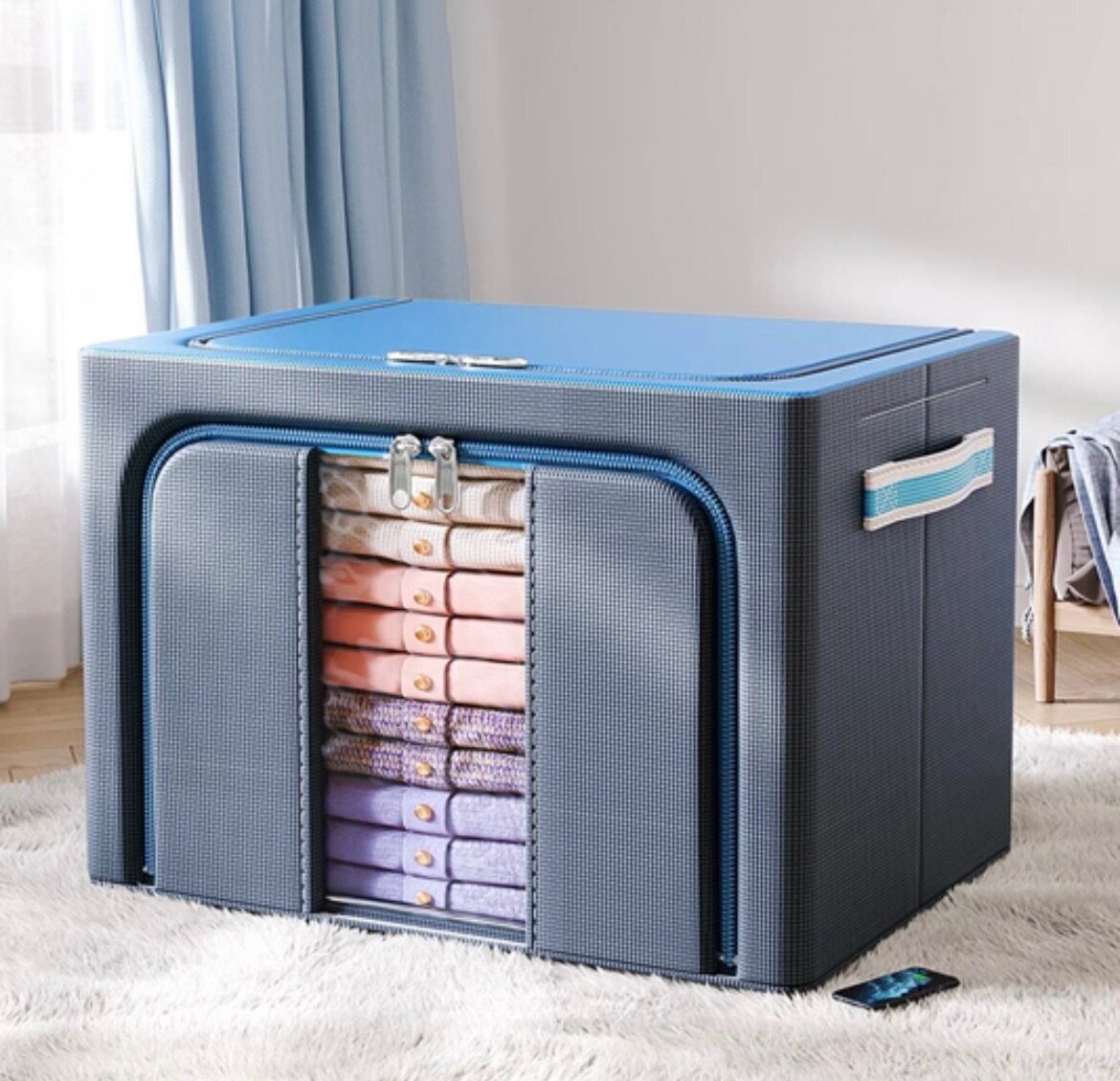 Grande boîte de rangement pliable