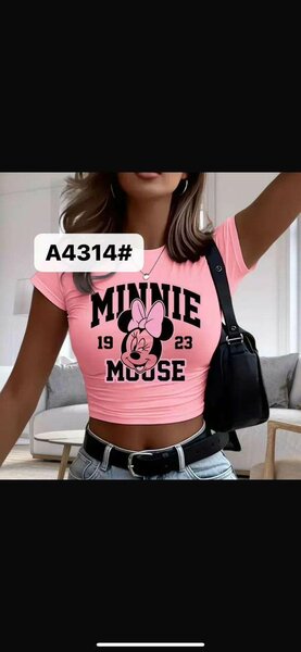 T-shirt rose Minnie Mouse