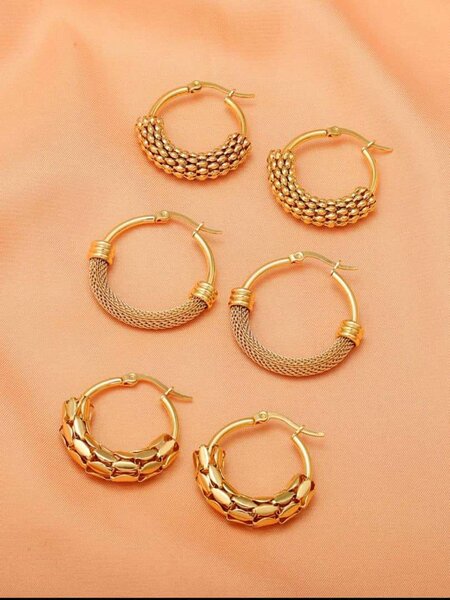 Boucles d'oreilles en acier inoxydable