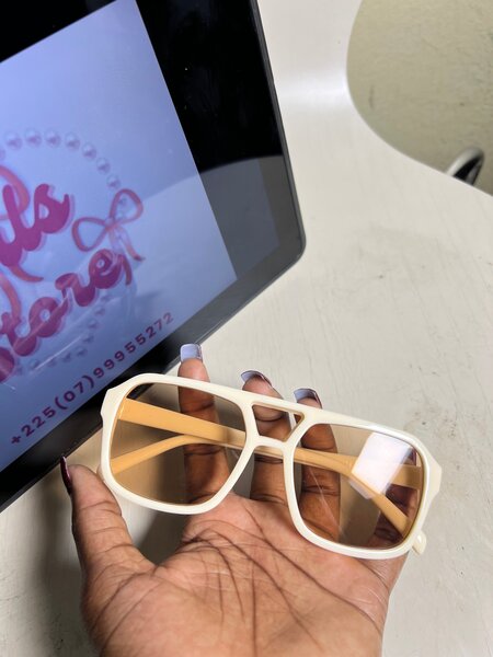 Lunettes de soleil femme blanc