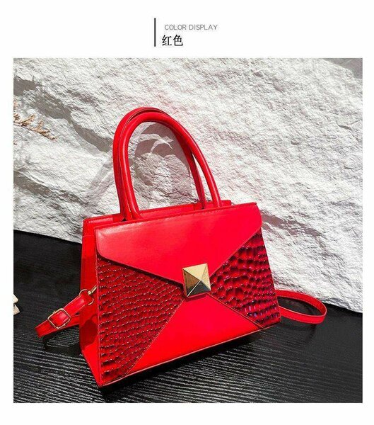 Sac à main femme luxe vert et rouge