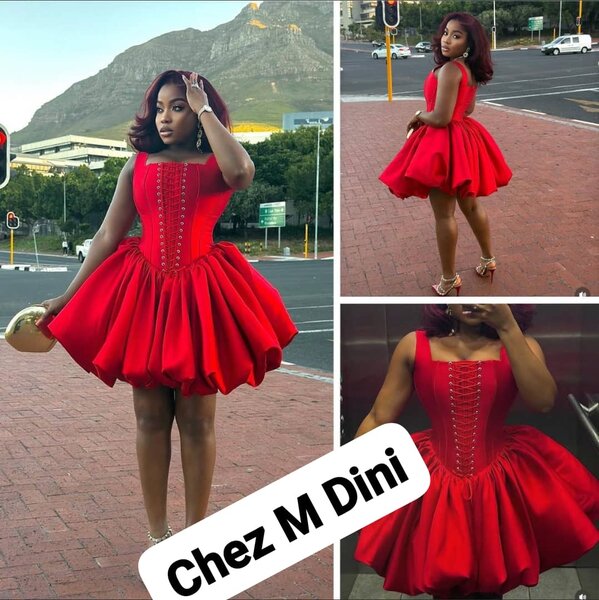 Robe Rouge Évasée Élégante