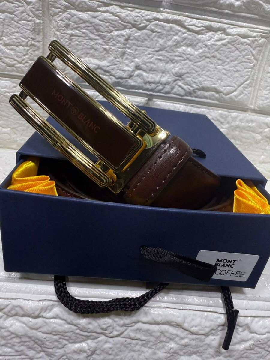 Ceinture en cuir marron élégante