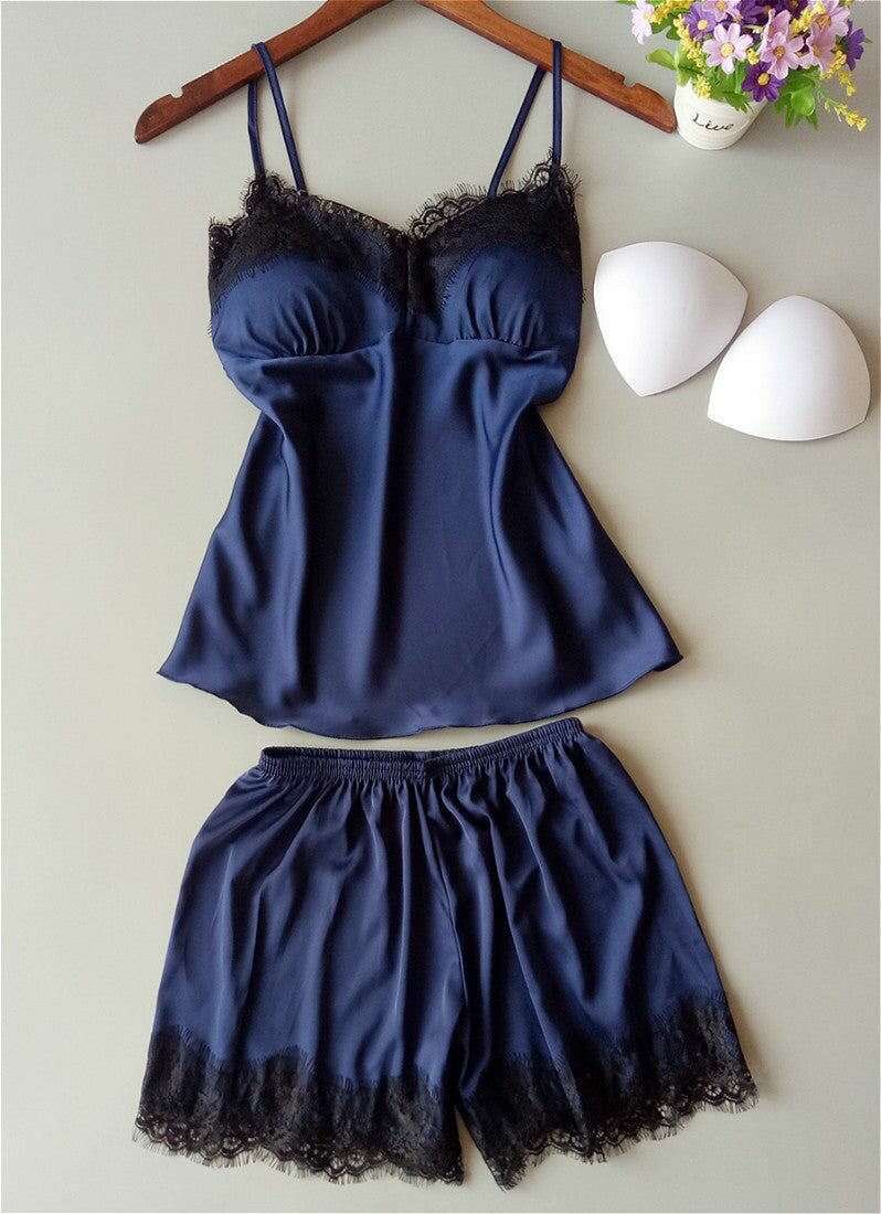 2 piece silk sleepwear