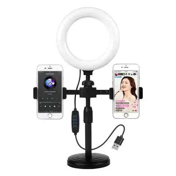 6 inches ring light with phone holder