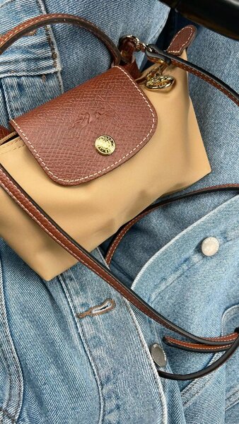 Mini longchamp kaki marron