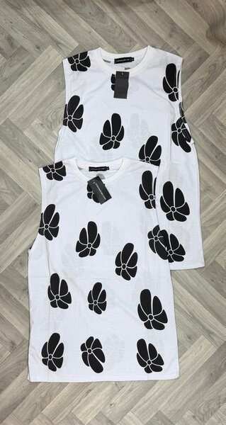 Débardeur blanc imprimé floral