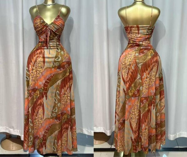 Robe maxi imprimée bohème